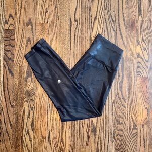Lululemon Wunder Train Leggings High Rise Black Shimmer 25”